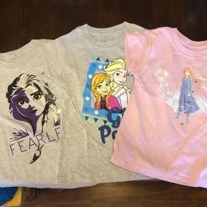 Frozen Elsa Anna 3T Girls Shirts Lot NWT